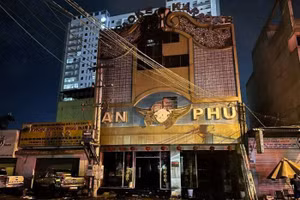 Cơ sở karaoke An Phú nơi xảy ra vụ hoả hoạn.