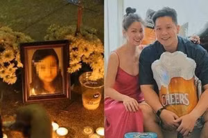 Di ảnh của nạn nhân (ảnh trái) và hình ảnh 2 bị can trong vụ án.