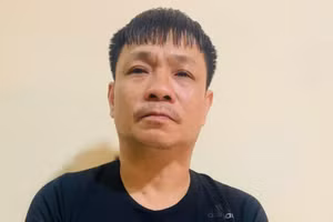 Nguyễn Quang Kiều tại cơ quan công an.