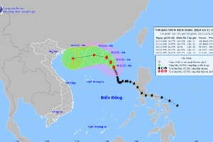 Hình ảnh về cơn bão số 7.