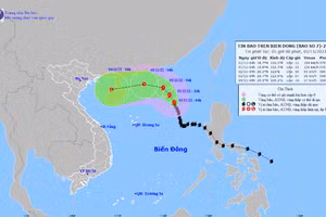 Hình ảnh về cơn bão số 7.