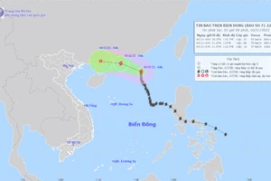 Hình ảnh về cơn bão số 7.