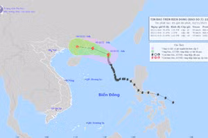 Hình ảnh về cơn bão số 7.