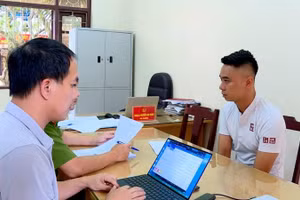 Nguyễn Duy Tùng làm việc với cơ quan công an.