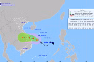 Hình ảnh về cơn bão số 5.