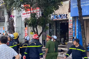 Hiện trường vụ cháy khiến 3 chiến sĩ cảnh sát hy sinh khi làm nhiệm vụ.