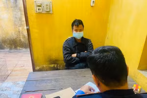 Nghi phạm H.N.T tại cơ quan điều tra.