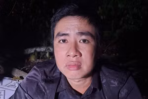 Nguyễn Văn Tuấn tại cơ quan công an. (Ảnh: Phước Thành)