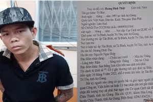 Đối tượng Hoàng Đình Thiệt (ảnh: Nghiêm Túc) 