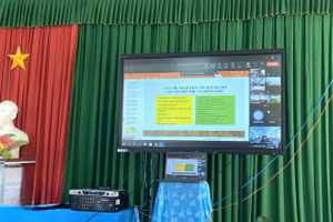 An Giang kết nối Hội nghị tập huấn hướng dẫn thực hiện lồng ghép nội dung giáo dục quyền con người trong trường phổ thông.