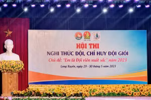 Hội thi Nghi thức Đội, Chỉ huy Đội giỏi TP Long Xuyên (An Giang) chủ đề "Em là Đội viên xuất sắc" năm 2023.