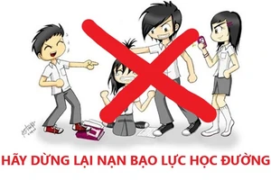 Vấn nạn bạo lực học đường có thể xảy ra ở trong hoặc ngoài nhà trường và cần phải được ngăn chặn. Ảnh minh họa: INT.