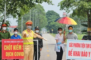 Chốt kiểm soát phòng dịch Covid-19 tại Bắc Giang.