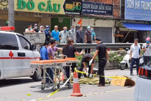 Hiện trường vụ TNGT khiến 1 người tử vong.