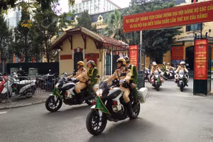 Công an thành phố Hà Nội ra quân mở đợt cao điểm trấn áp tội phạm, trong đó có xử lý vi phạm nồng độ cồn.