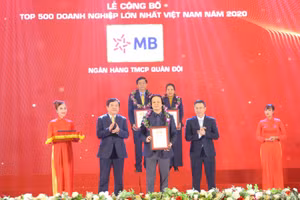 MB đứng vị trí thứ 30 trong Top 500 Doanh nghiệp lớn nhất Việt Nam.