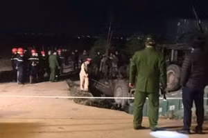 Hiện trường vụ tai nạn giao thông.