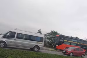 Hiện trường vụ TNGT.