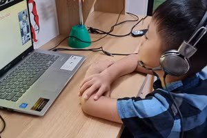 Học sinh Bắc Ninh học trực tuyến.
