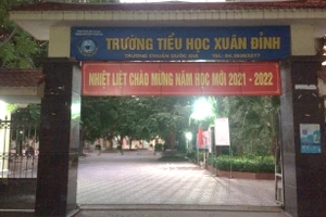 Trường tiểu học Xuân Đỉnh - nơi học sinh tử vong thương tâm đang theo học.