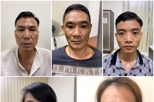 Nhóm đối tượng bị bắt giữ.