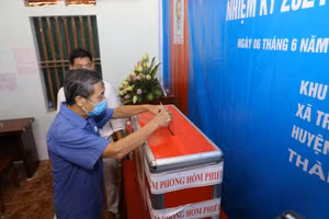 Do có vi phạm quy định trong công tác bầu cử, đơn vị bầu cử đại biểu HĐND cấp xã số 4, xã Tráng Việt, huyện Mê Linh (TP Hà Nội) đã tổ chức bầu cử lại vào ngày Chủ nhật (6/6/2021).