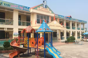 Trường Mầm non xã Giang Sơn là một trong các cơ sở quản lý, thu dung, điều trị người nhiễm Covid-19 huyện Gia Bình.