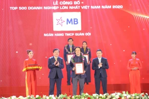 MB đứng vị trí thứ 30 trong Top 500 Doanh nghiệp lớn nhất Việt Nam.