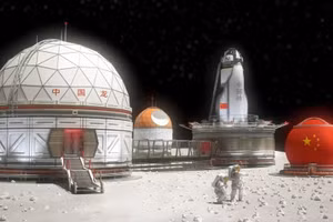 Ý tưởng về cơ sở hạ tầng trên Mặt Trăng của Trung Quốc. (Ảnh NI)