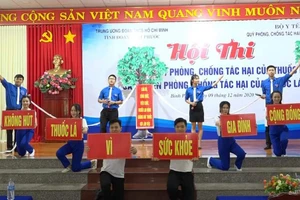 Tỉnh Đoàn tỉnh Bình Phước trong một lần phát động Hội thi phòng chống tác hại của thuốc lá cho Đoàn viên, học sinh, sinh viên trên địa bàn