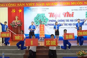 Tỉnh Đoàn tỉnh Bình Phước trong một lần phát động Hội thi phòng chống tác hại của thuốc lá cho Đoàn viên, học sinh, sinh viên trên địa bàn
