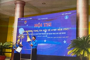 Hội thi Tìm hiểu về ATGT trong khối trường học do ở Thanh Hóa.