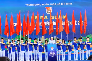 Lễ ra quân chiến dịch Thanh niên tình nguyên Hè 2022 diễn ra tại huyện Bá Thước, ngày 29/5.