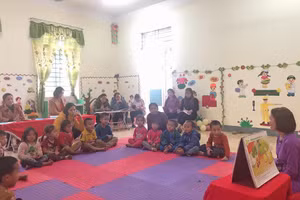 Chương trình tăng cường Tiếng Việt cho trẻ được Trường Mầm non Nhi Sơn thực hiện xuyên suốt năm học.