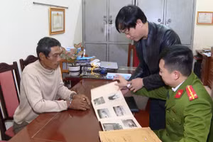 Trương Văn Thái tại cơ quan công an. Ảnh: Công an Thanh Hóa cung cấp.