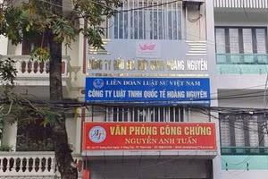 Trụ sở Công ty đấu giá hợp danh Hoàng Nguyên tại TP Thanh Hóa.