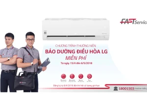 Chương trình chăm sóc khách hàng sử dụng điều hòa của LG được triển khai tại Hà Nội và TPHCM từ 15/4 đến 6/5