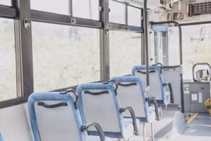 Hình ảnh bên trong của chiếc xe buýt không người lái.