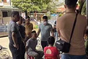 Lực lượng chức năng bắt giữ Nguyễn Quốc Quân.