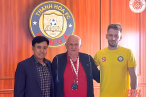 Gramoz Kurtaj ngày ra mắt Thanh Hoá FC hồi tháng 1/2021.