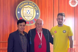 Gramoz Kurtaj ngày ra mắt Thanh Hoá FC hồi tháng 1/2021.