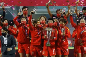 Trung Quốc vô địch giải bóng đá nữ châu Á 2022 hôm 6/2.
