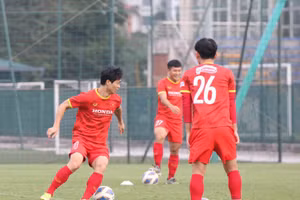 Công Phượng đang rất quyết tâm trong trận đấu tới gặp Australia và Trung Quốc. (Ảnh VFF).