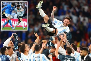 Chùm ảnh: Messi chói sáng, Argentina giành Siêu cúp Liên lục địa