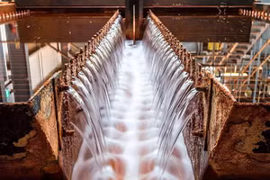 Bên trong nhà máy xử lý nước mỏ Dawdon ở Seaham, Durham, Anh.