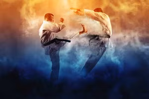 Karate, môn võ phổ biến ở Nhật.