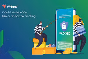 Ngân hàng cảnh báo tình trạng lừa đảo thẻ tín dụng. Nguồn: VP Bank