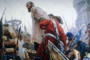 Stenka Razin lúc bước lên đoạn đầu đài. Ảnh: Rbth.com