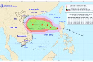Đường đi của cơn bão số 8 - Saudel