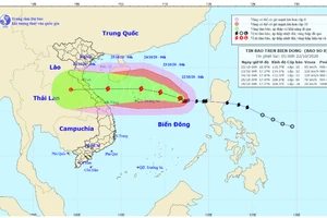 Cơn bão số 8 với sức gió mạnh nhất vùng gần tâm bão giật cấp 13 và tiếp tục mạnh thêm...